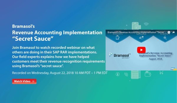 Bramasol's Revenuw Accounting Implementation Recored Webinar Aug 2018